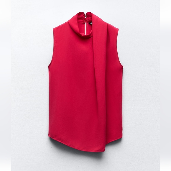 🆕️ Zara Sleeveless Pleated Top - Picture 2 of 3
